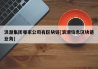 浪潮集团哪家公司有区块链[浪潮信息区块链业务]